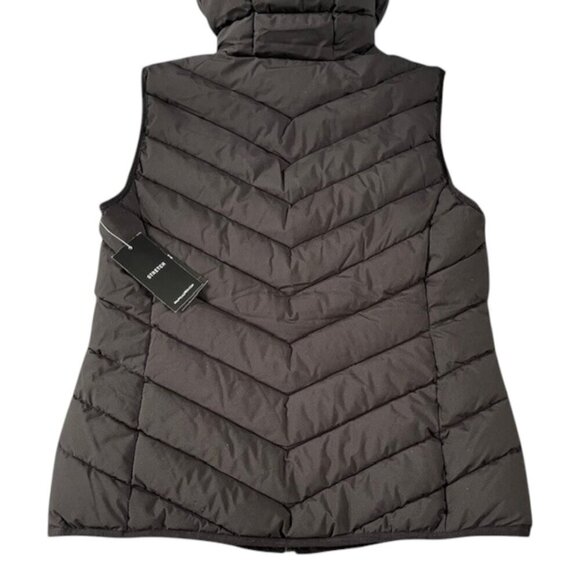 Lauren Ralph Lauren Women's Hooded Stretch Puffer Black Vest Medium NWT $150 - Picture 12 of 16
